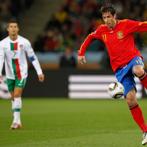 FILE - Spain's Joan Capdevila during the World Cup round of 16 soccer match between Spain and Portugal at the Green Point stadium in Cape Town, South Africa, Tuesday, June 29, 2010. (AP Photo/Armando Franca, File)
