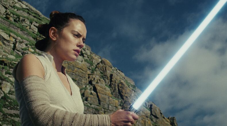 This image released by Lucasfilm shows Daisy Ridley as Rey in "Star Wars: The Last Jedi." (Lucasfilm via AP)