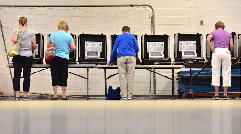 DeKalb County voters go to the polls at Henderson Mill Elementary School on Georgia’s primary election day in 2016. HYOSUB SHIN / HSHIN@AJC.COM