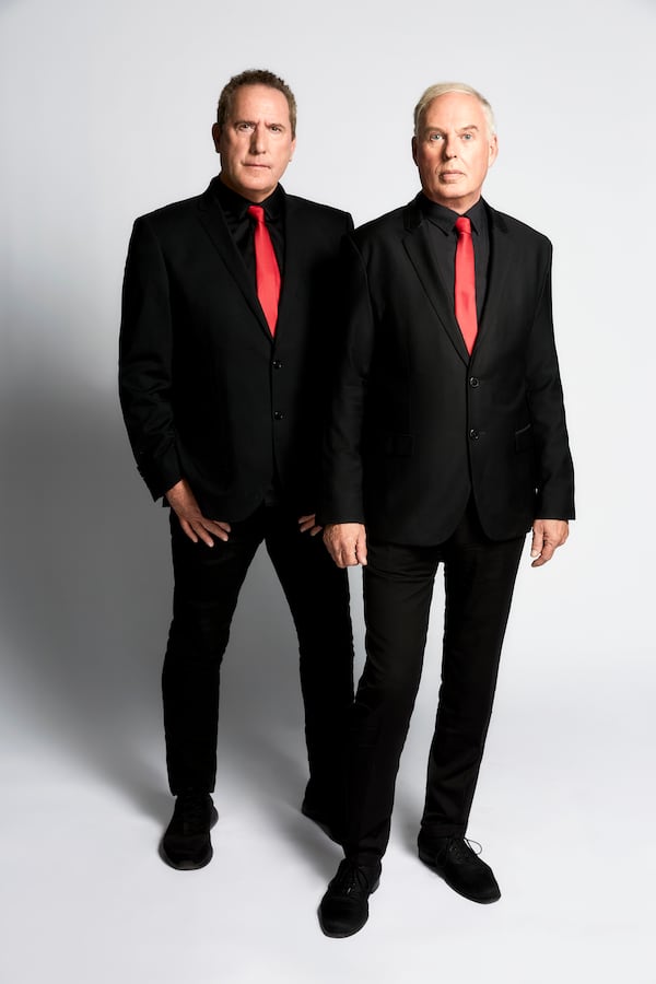 Andrew McCluskey (left) and Paul Humphreys will perform songs from OMD's latest album, 2023’s “Bauhaus Staircase," along with other hits at Buckhead Theatre. (Courtesy of Ed Miles)