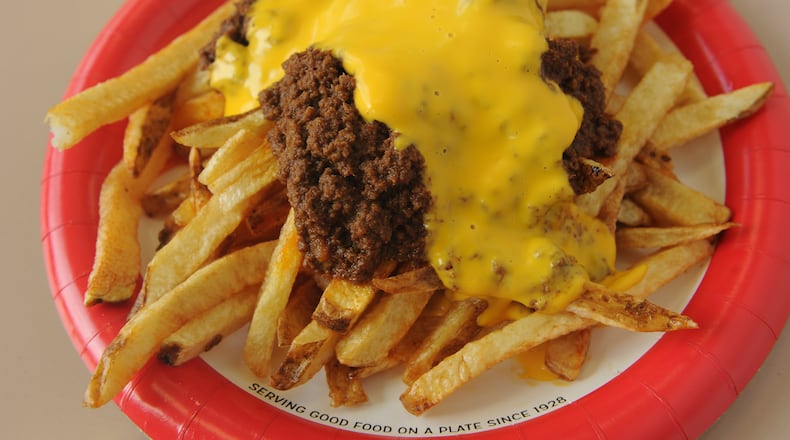 151013-ATLANTA-GA- Wendell Brock reports on the Varsity and its history of food and scene in Atlanta on Tuesday October 13, 2015. FOOD: Chili cheese Fries  (Becky Stein Photography)