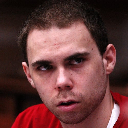 FILE - Stephen Corey Bryant listens as his defense attorney presents his closing arguement during Bryant's sentencing hearing on Tuesday at the Sumter County Court House. Bryant plead guilty to three Sumter County murders in 2004. (Keith Gedamke/The Item via AP)