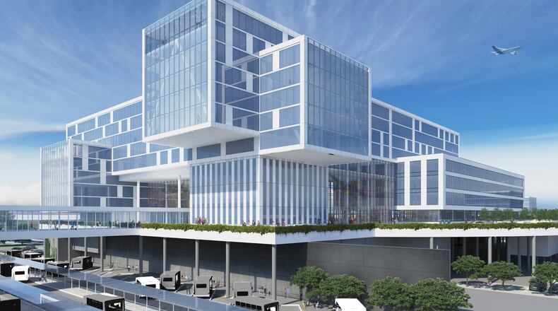 Renderings of the planned InterContinental hotel and conference center at Hartsfield-Jackson. Source: Hartsfield-Jackson.