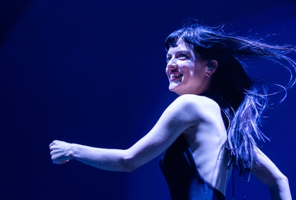 The hushed tone of front woman María Zardoya (who was born in Puerto Rico and raised in Snellville) carried the crowd for songs like “Run Your Mouth,” “Only in My Dreams” and “Back to Me.” (Ryan Fleisher for the AJC)