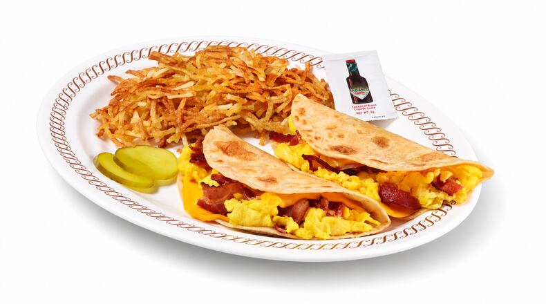 Waffle House is testing tacos on the menus of about 45 Georgia restaurants. (Courtesy of Waffle House)