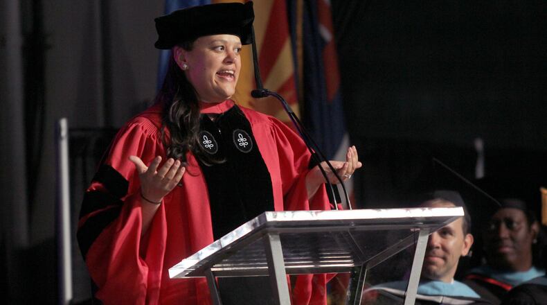 May 21, 2015 -ATLANTA -- Atlanta Public School Superintendent Meria Carstarphen at the commencement for two schools, including The Business Engineering Science and Technology (B.E.S.T.) Academy at Benjamin S. Carson.  (Akili-Casundria Ramsess/Special to the AJC)