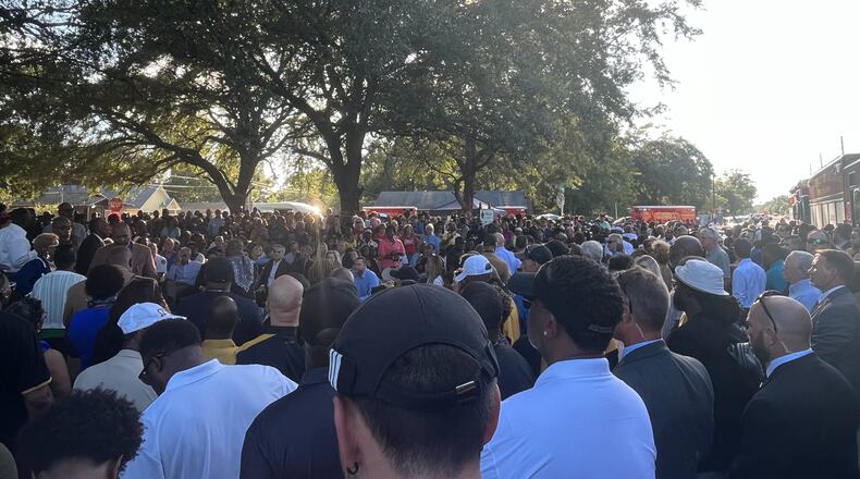 Hundreds of people, including city and state leaders, attended a vigil for the shooting victims in northwest Jacksonville on Sunday, August 27, 2023.