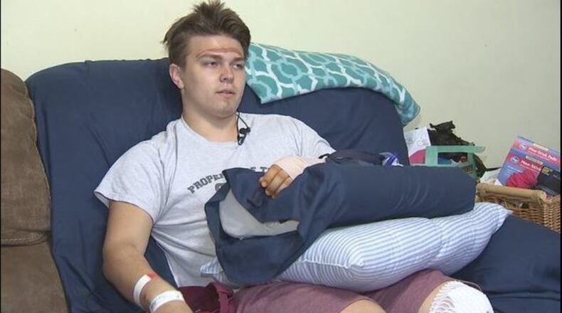 Myles Bonn, 15, was biking home from Brookwood High School along Dogwood Road in Snellville on Friday when he was hit by a car.