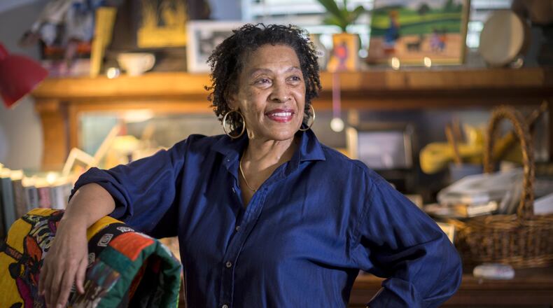 Tina McElroy Ansa, at her home in St. Simon's Island, recalls her time as the first Black woman to work at The Atlanta Constitution.  (AJC Photo/Stephen B. Morton)