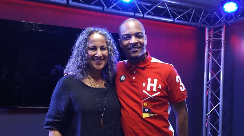 Gina Belafonte and T.I. shared their thoughts on the Many Rivers to Cross Festival, taking place Oct. 1-2 in Chattahoochee Hills. Photo: Melissa Ruggieri/AJC