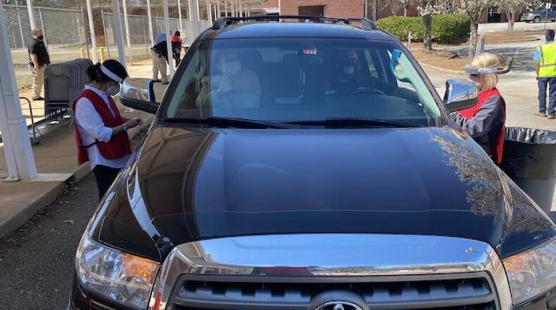 Henry County school district employees getting recent vaccinations.