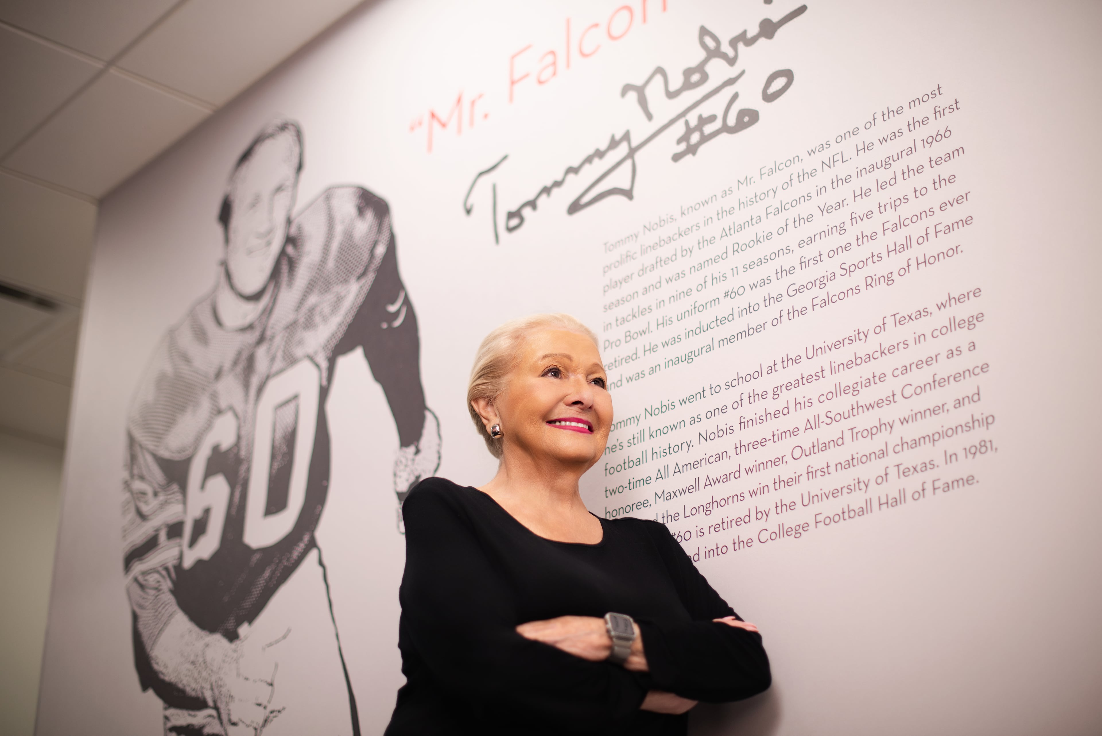 Educator Bobbie Knopf resolved to help high school students with disabilities find jobs and their self-worth in the 1970s. In her 90s now, she still sits on the board of the job training center named for the late Falcons star Tommy Nobis. (Courtesy of the Tommy Nobis Center)