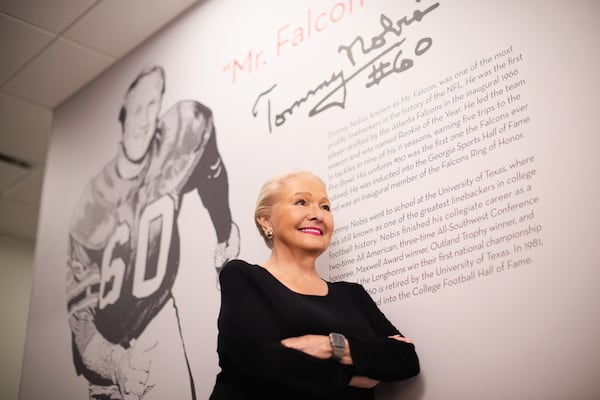 Educator Bobbie Knopf resolved to help high school students with disabilities find jobs and their self-worth in the 1970s. In her 90s now, she still sits on the board of the job training center named for the late Falcons star Tommy Nobis. (Courtesy of the Tommy Nobis Center)
