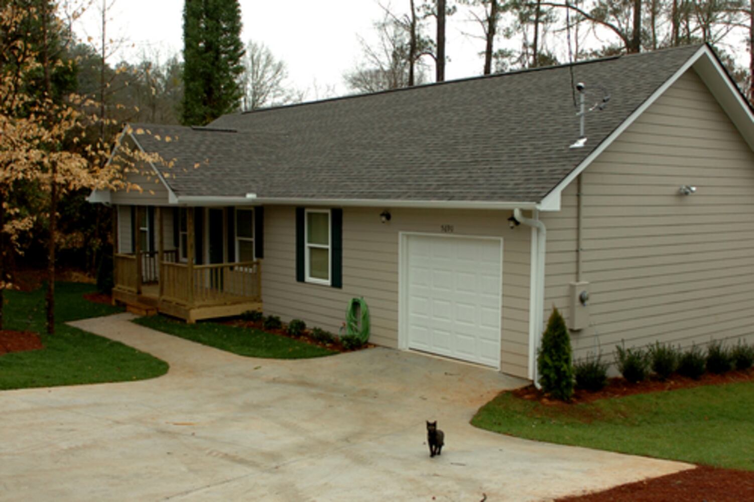 House replaces trailer but peacocks, emus, goats remain