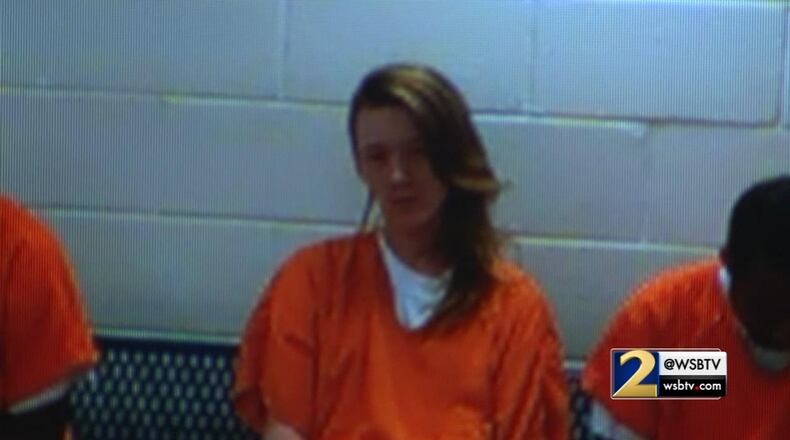 Joshua Taylor Taft, 21, as he waits for a video hearing before a DeKalb County Magistrate on Sunday. (Credit: Channel 2 Action News)