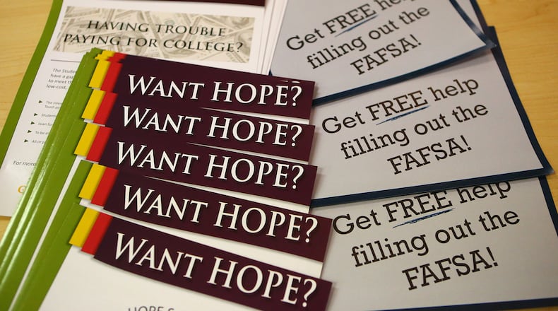 HOPE scholarships, FAFSA’s, test scores and other college application documents, procedures and processes are playing themselves out for thousands of college students across Georgia this fall. and Curtis Compton / ccompton@ajc.com