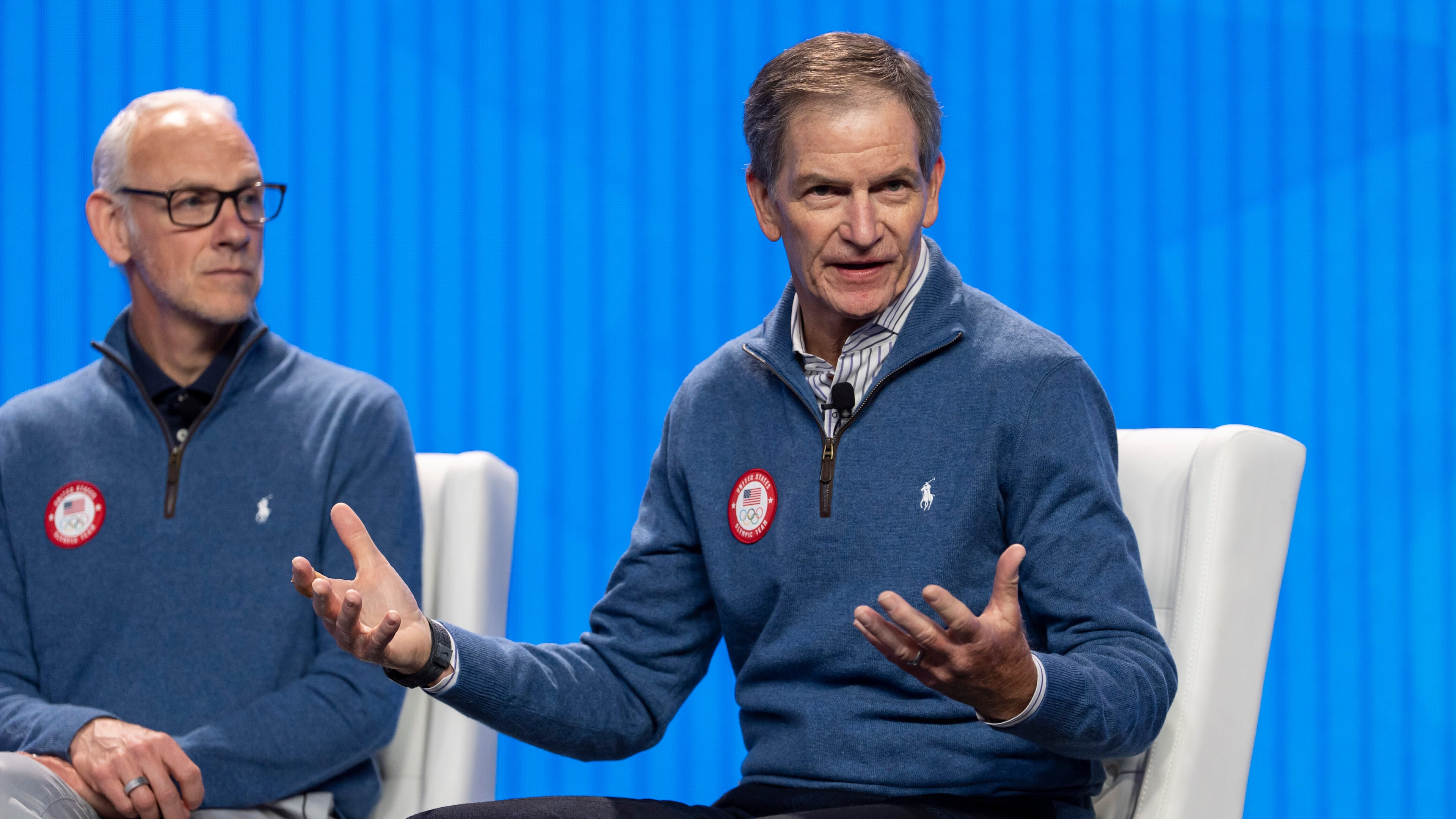 Board Chair and President of the U.S. Olympic & Paralympic Committee Gene Sykes speaks during a press conference during Team USA Media Summit, on Tuesday, Oct. 28, 2025, in New York. (AP Photo/Yuki Iwamura)