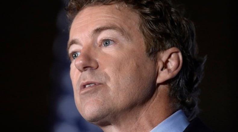 Sen. Rand Paul (R-Ky.) speaks in June 2015 at the Omni Shoreham Hotel in Washington, D.C. Paul is quickly positioning himself again as a starkly independent Republican, perhaps with an eye on a presidential run in 2020. (Olivier Douliery/Abaca Press/TNS)
