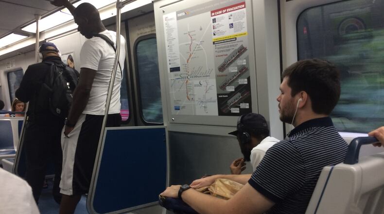 MARTA riders on Aug. 24, 2017.