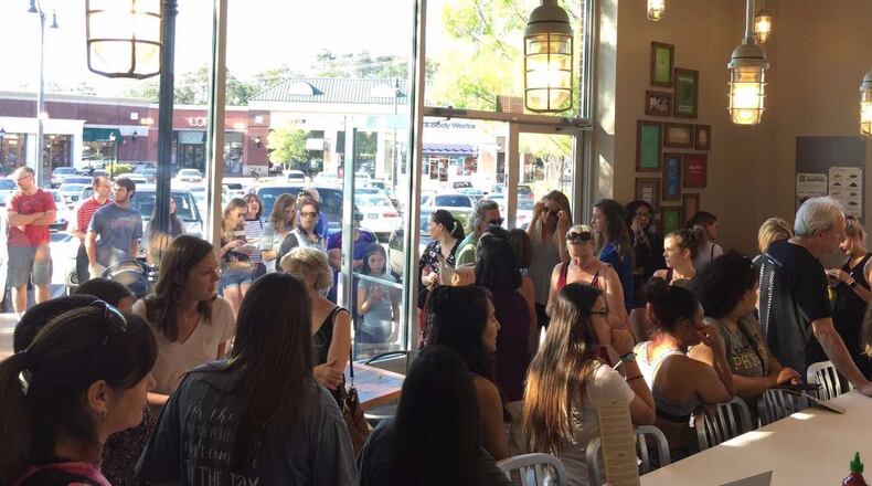 Here was the scene when Kale Me Crazy's ninth store opened at The Avenue East Cobb on May 9, 2017.