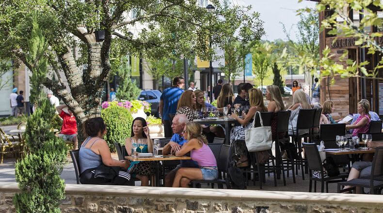 Crú Food & Wine Bar in Alpharetta boasts a bustling patio for people-watching and wine tasting, and a stellar rooftop with killer views of Avalon Nights Live. CONTRIBUTED BY THE ALPHARETTA CVB