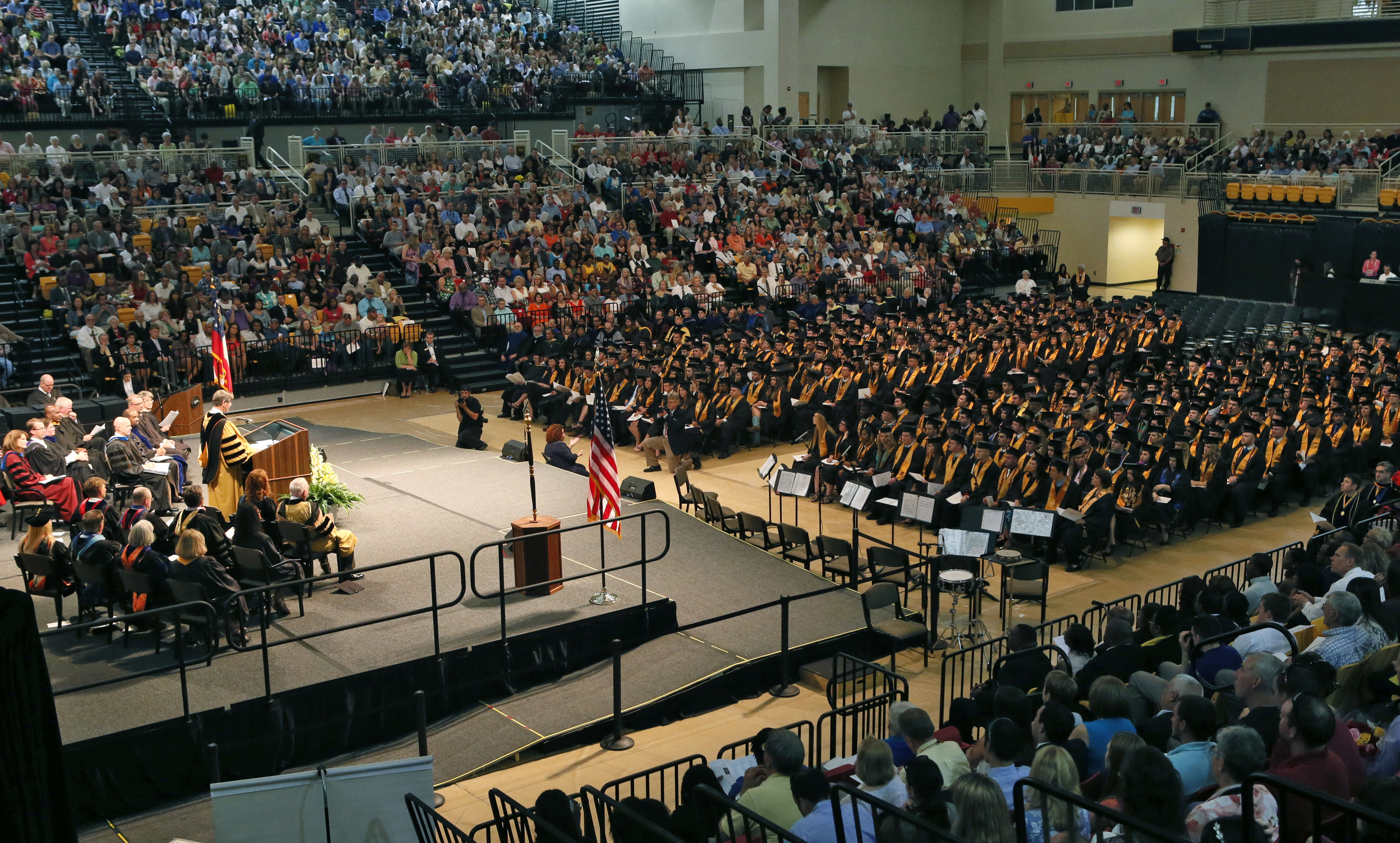 More than 2,400 graduate and undergraduate students participated in the spring commencement ceremonies on May 15, 2013.
