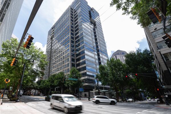 Views of the exterior of the Proscenium building in Midtown shown on Monday, Aug. 5, 2024. (Natrice Miller/ AJC)