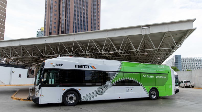 MARTA will put its first three electric buses into service May 1.