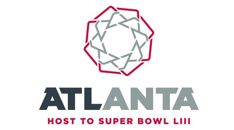 The Atlanta host committee’s logo for the 2019 Super Bowl.