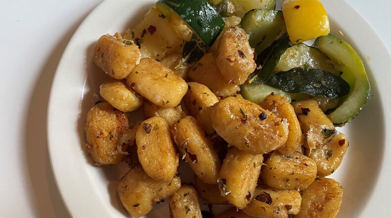 Idaho potato gnocchi with summer squash, sage, lemon, garlic and chili is among the dishes available from Seven Lamps. CONTRIBUTED BY BOB TOWNSEND