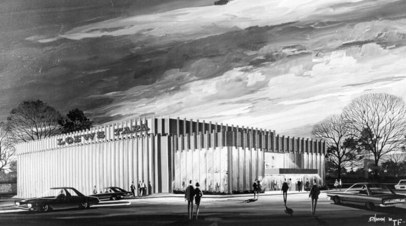 TARA THEATRE (July 1968): This rendering shows the Loews (now Regal) Tara Theatre at Cheshire Bridge and Lavista Roads. It was published in the AJC in 1968 with an article announcing the theater's opening. According to Cinema Treasures, the theater began with a single screen but now has four. (AJCP315-053k, AJC Archive at GSU Library)