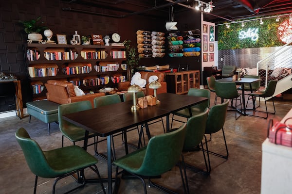 The interior of Schāf Shop in Midtown shown on Monday, Feb. 9, 2026. The cafe will have a skate shop, as well as a library/game area and also serve mocktails and coffee. (Natrice Miller/AJC)