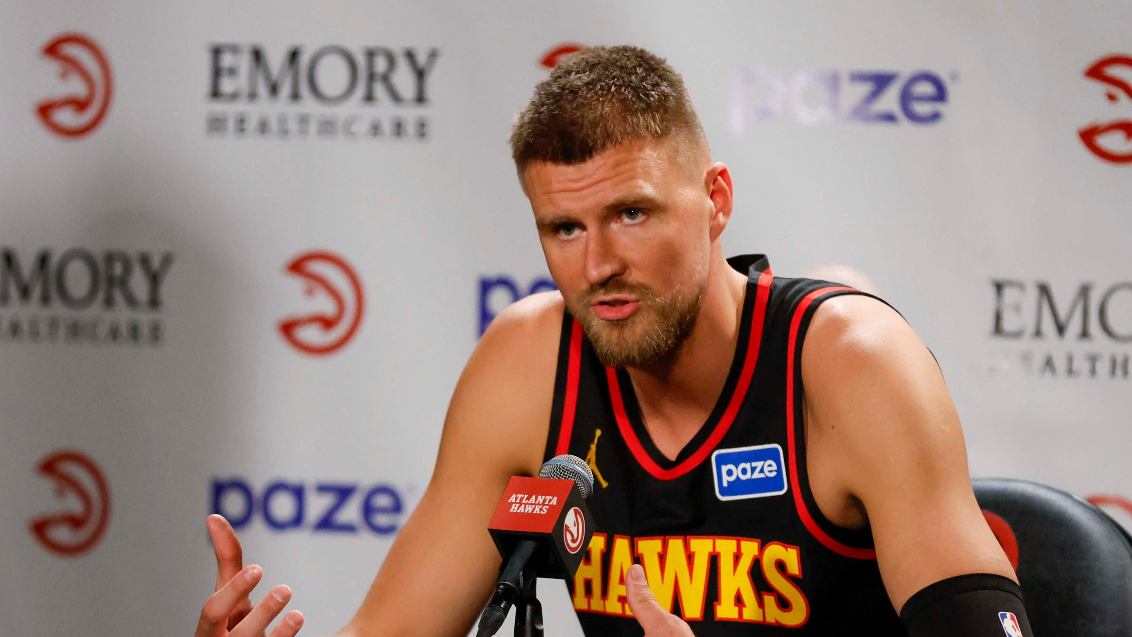 Atlanta Hawks center Kristaps Porzingis told the New York Times that he was diagnosed with POTS. (Miguel Martinez/AJC)