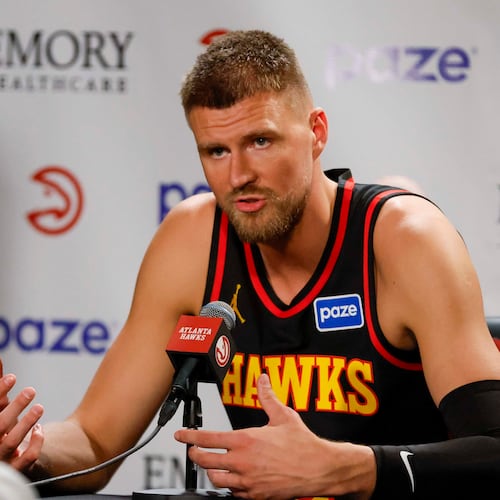 Atlanta Hawks center Kristaps Porzingis told the New York Times that he was diagnosed with POTS. (Miguel Martinez/AJC)
