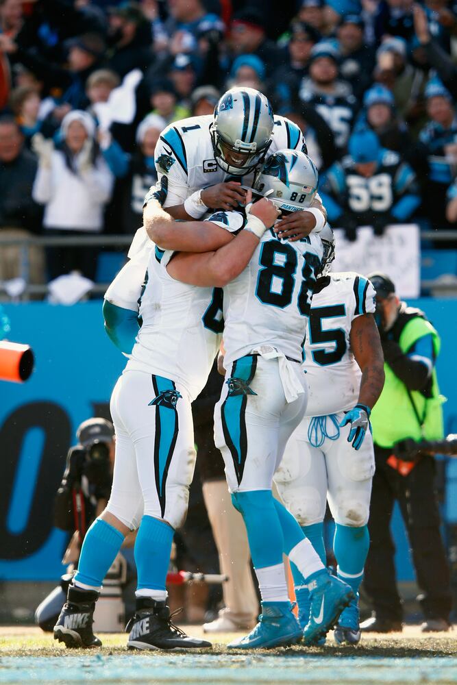 Cam Newton celebrates: Jan. 17, 2016