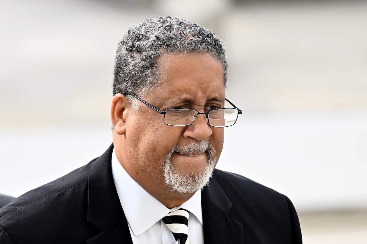 Ex-Stonecrest mayor Jason Lary, pictured outside federal court in 2022, is returning to prison for a mental health evaluation. (Hyosub Shin/AJC)