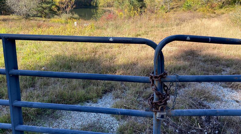 Many sections of the original Appalachian Trail can be found on private property, like this gated field off Va. 56. 
Courtesy of Doug Cumming