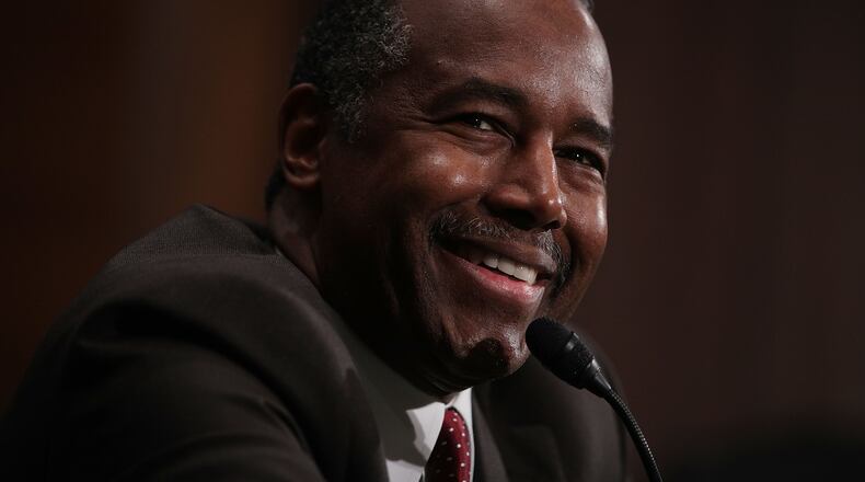 WASHINGTON, DC - JANUARY 12: Secretary of Housing and Urban Development Ben Carson testifies during his confirmation hearing before Senate Banking, Housing and Urban Affairs Committee January 12, 2017 on Capitol Hill in Washington, DC. (Photo by Alex Wong/Getty Images)