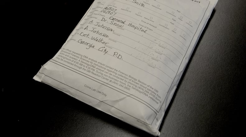Processing a rape kit at the GBI Crime lab in Decatur. BRANT SANDERLIN/BSANDERLIN@AJC.COM