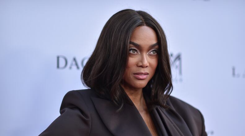 FILE - Tyra Banks arrives at an event, April 24, 2025, in Beverly Hills, Calif. (Photo by Richard Shotwell/Invision/AP, File)