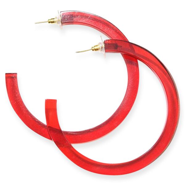 Ink + Alloy lucite hoop earrings