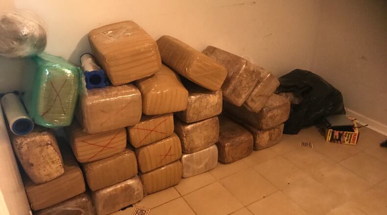Henry County drug agents seized about 1,250 pounds of marijuana Wednesday. (Credit: Flint Circuit Drug Task Force)