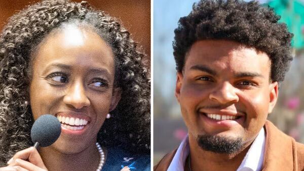 State Rep. Dar'Shun Kendrick (left) D-Lithonia is being challenged in the 2026 Democratic primary by Zae Brewer, a 22-year-old law student.