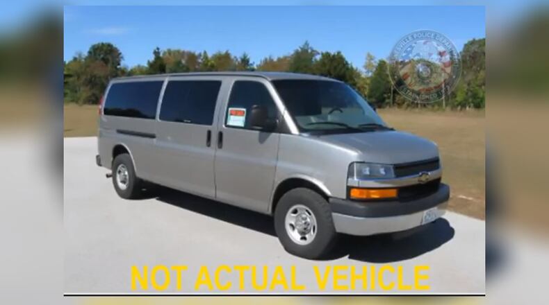 Police are searching for the driver of a van similar to this one, which is tied to a hit-and-run.
