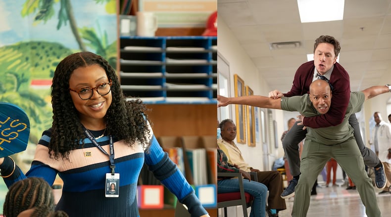 Quinta Brunson from “Abbott Elementary” and Zach Braff and Donald Faison from "Scrubs" are scheduled to attend the 13th SCAD TVfest in Atlanta, Feb. 4-6, 2026. (ABC)