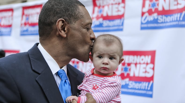Former DeKalb County CEO Vernon Jones in February 2014 during his campaign for sheriff. (JOHN SPINK/JSPINK@AJC.COM)