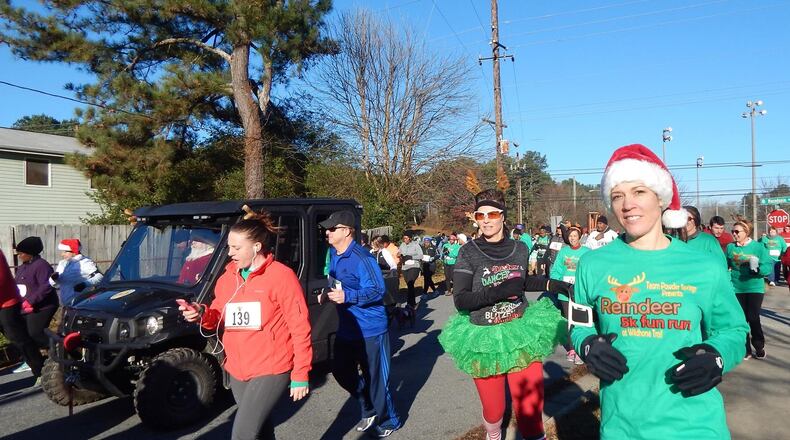 Certain Powder Springs roads will be closed for the Christmas Tree Lighting on Friday and the Reindeer 5K Fun Run on Saturday. Courtesy of Powder Springs