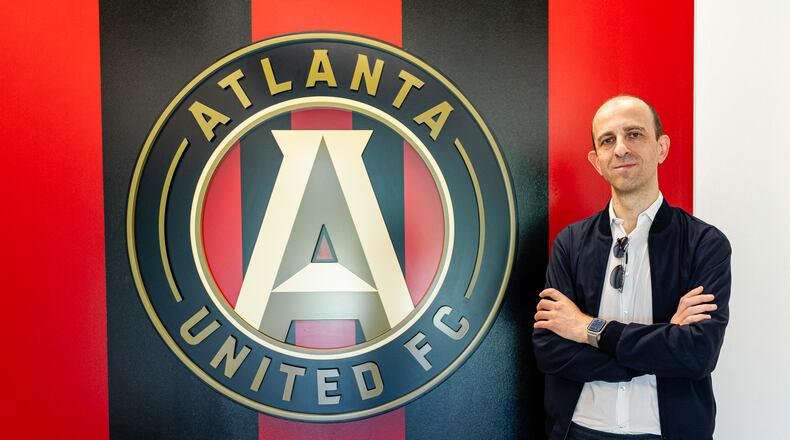 Atlanta United director of methodology Javier Perez at Children’s Healthcare of Atlanta Training Ground in Marietta, Ga. on Thursday, April 18th, 2024. (Photo by Mitch Martin/Atlanta United)