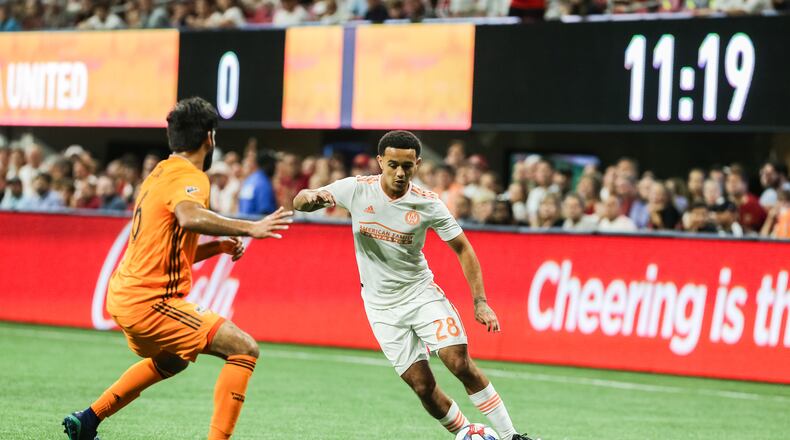 Images from the match between Atlanta United and Houston Dynamo at Mercedes-Benz Stadium in Atlanta, Georgia on Wednesday, July 17, 2019. (Photo by Karl L. Moore/Atlanta United)