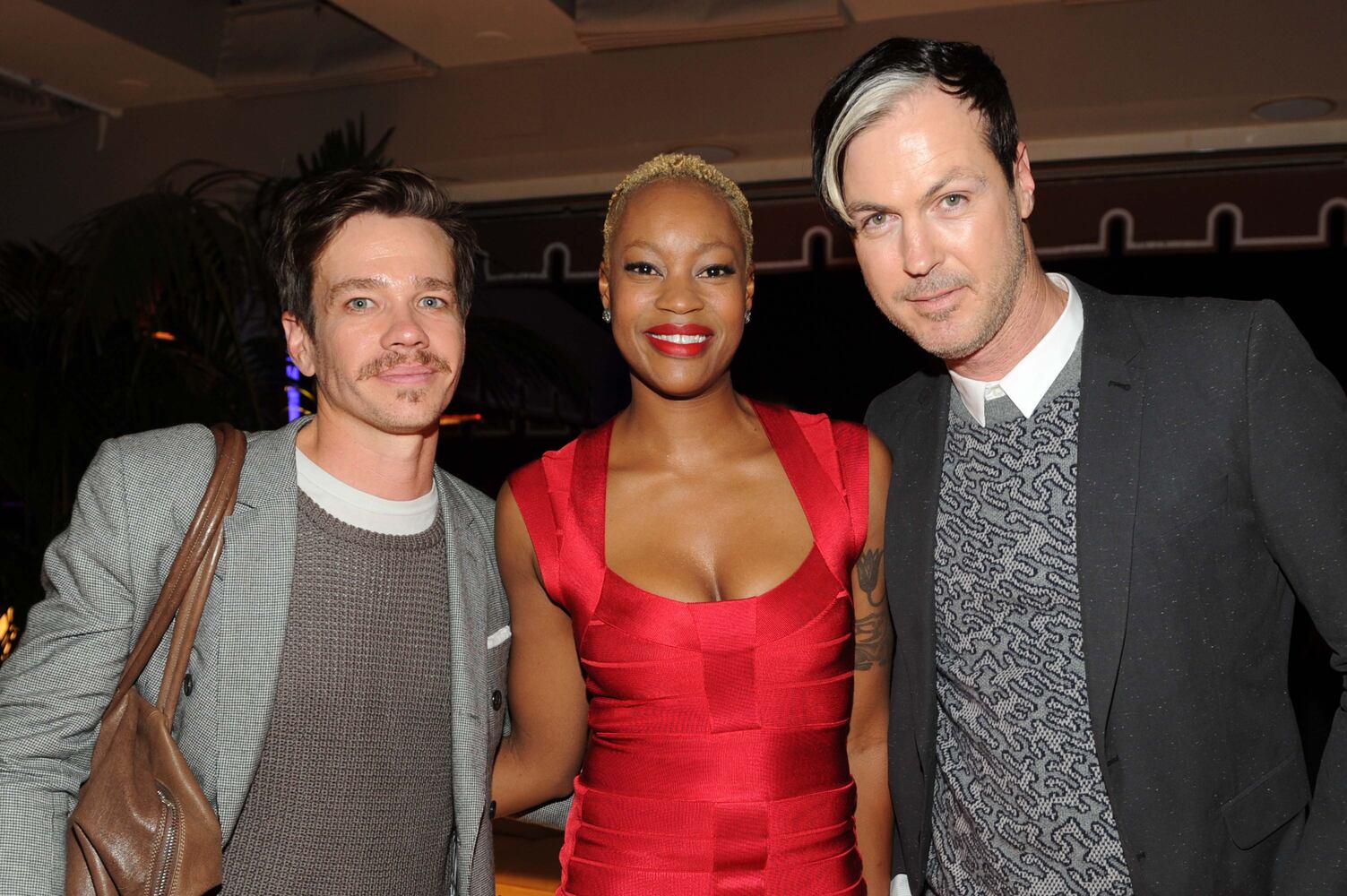 Red on the red carpet: Noelle Scaggs from Fitz and the Tantrums